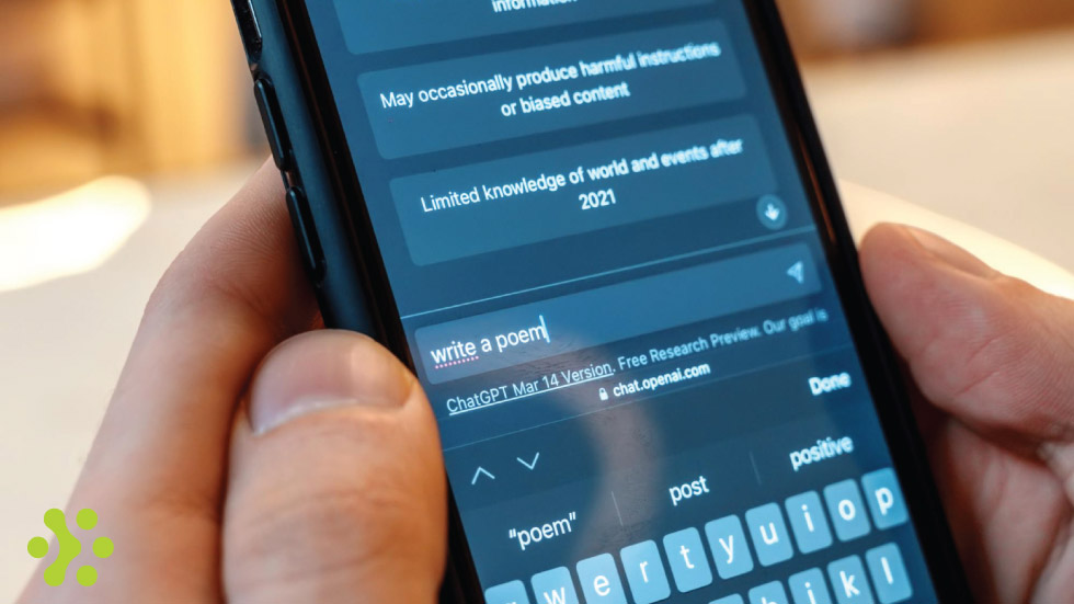 تایپ در چت بات هوش مصنوعی